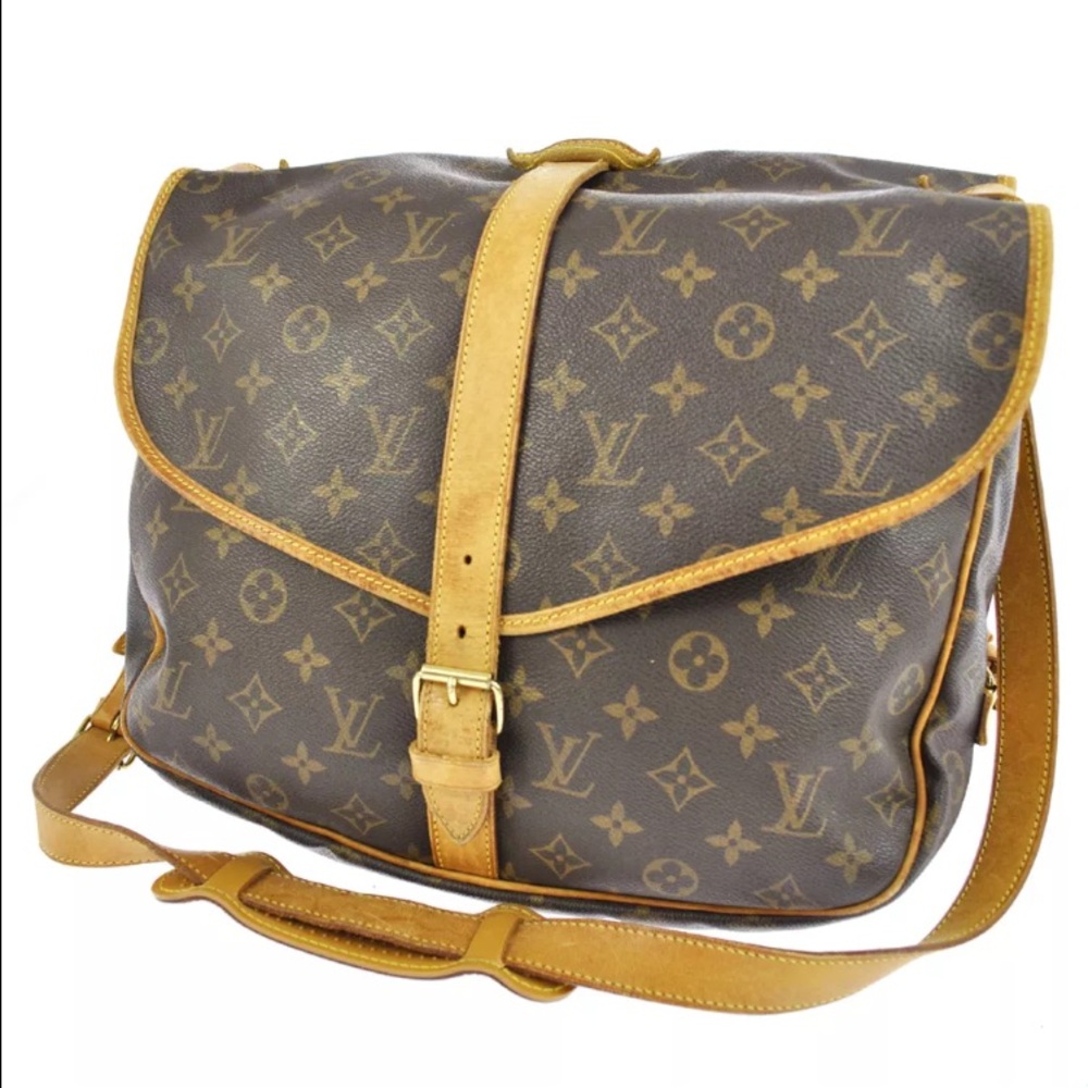 Louis Vuitton Brown and Tan Monogram Bag